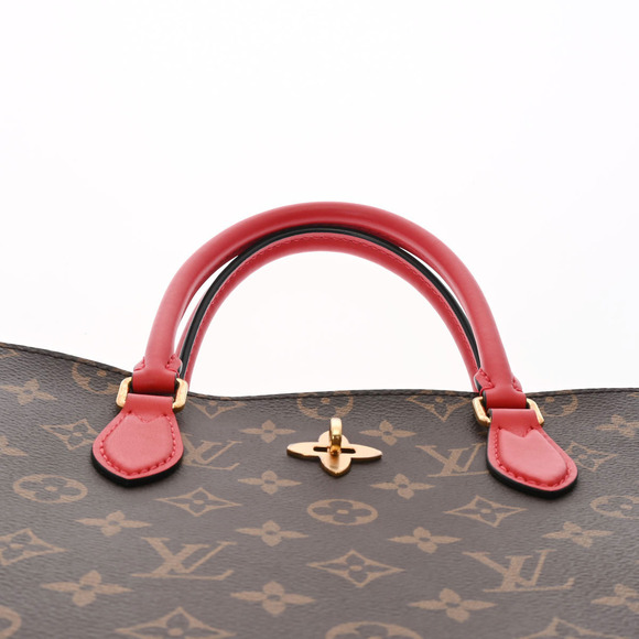 Louis Vuitton Monogram Flower Tote Coquelicot Red Canvas Bag - Picture 4 of 11